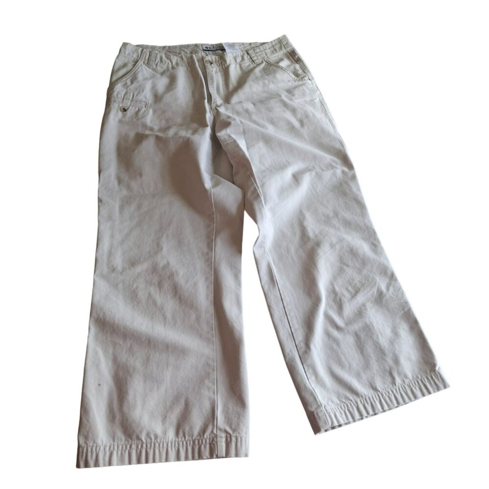 Columbia Womens Capri Pants Beige Size 12 Casual Lightweight Comfort Gorpcore